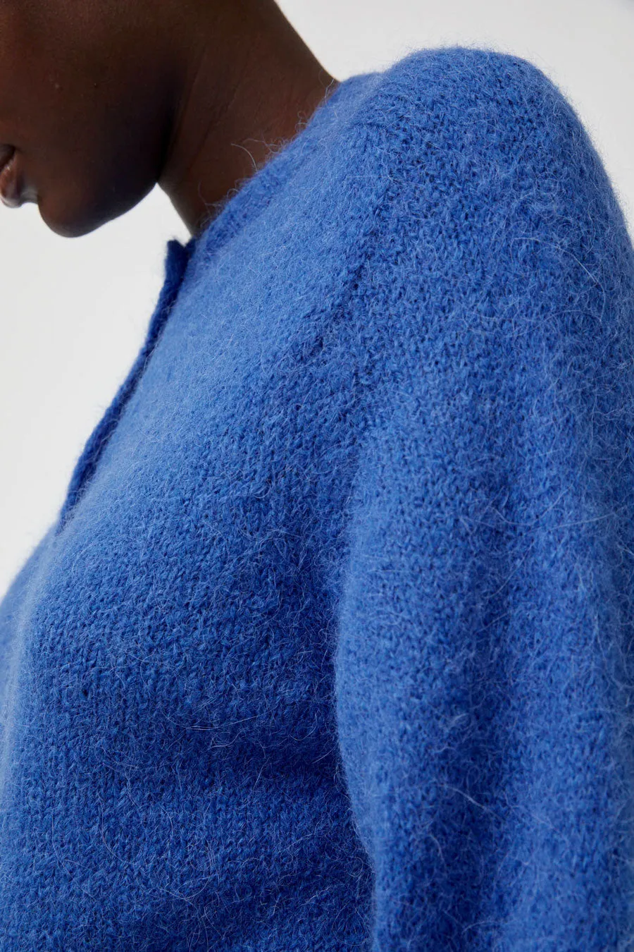 Nothing Written Alpaca Knit Cardigan in Pacific Blue sold by No. 6 product image thumbnail 2