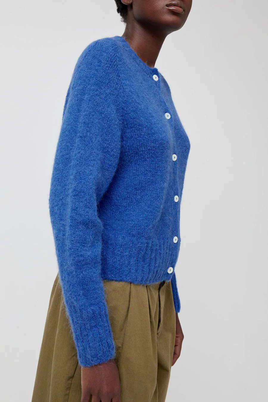 Nothing Written Alpaca Knit Cardigan in Pacific Blue sold by No. 6 product image thumbnail 5