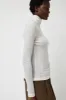 Mijeong Park Thin Ribbed Roll Neck Top in White sold by No. 6