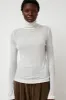 Mijeong Park Thin Ribbed Roll Neck Top in White sold by No. 6