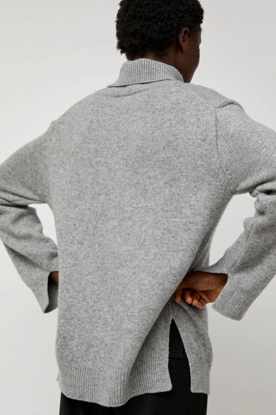 Mijeong Park Cashmere Blend High Neck Knit in Gray sold by No. 6 product image thumbnail 4