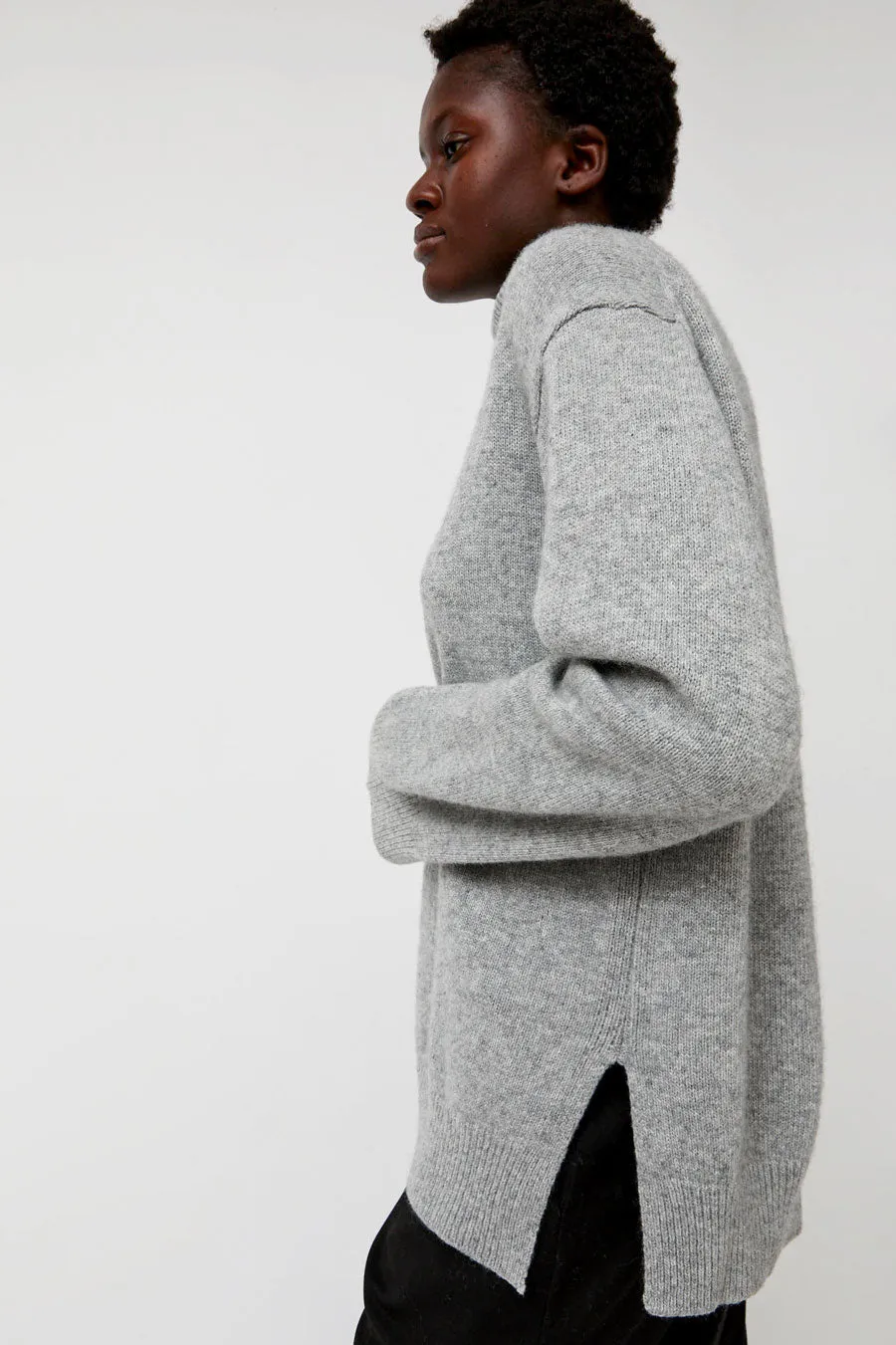 Mijeong Park Cashmere Blend High Neck Knit in Gray sold by No. 6 product image thumbnail 2