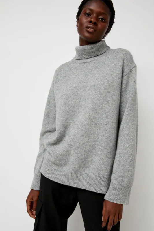 Mijeong Park Cashmere Blend High Neck Knit in Gray sold by No. 6