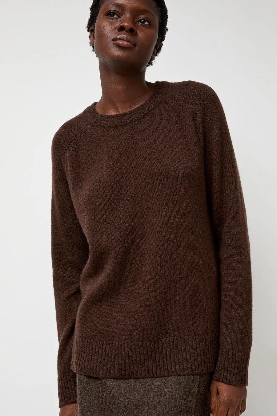 Mijeong Park Cashmere Blend Crewneck Knit in Brown sold by No. 6