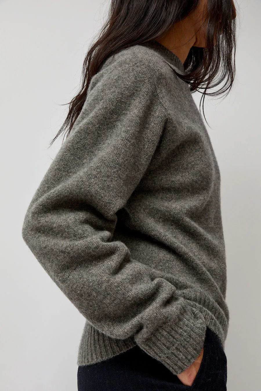 TONYWACK Cashmere Saddle Neck Sweater in Warm Grey sold by No. 6 product image thumbnail 2