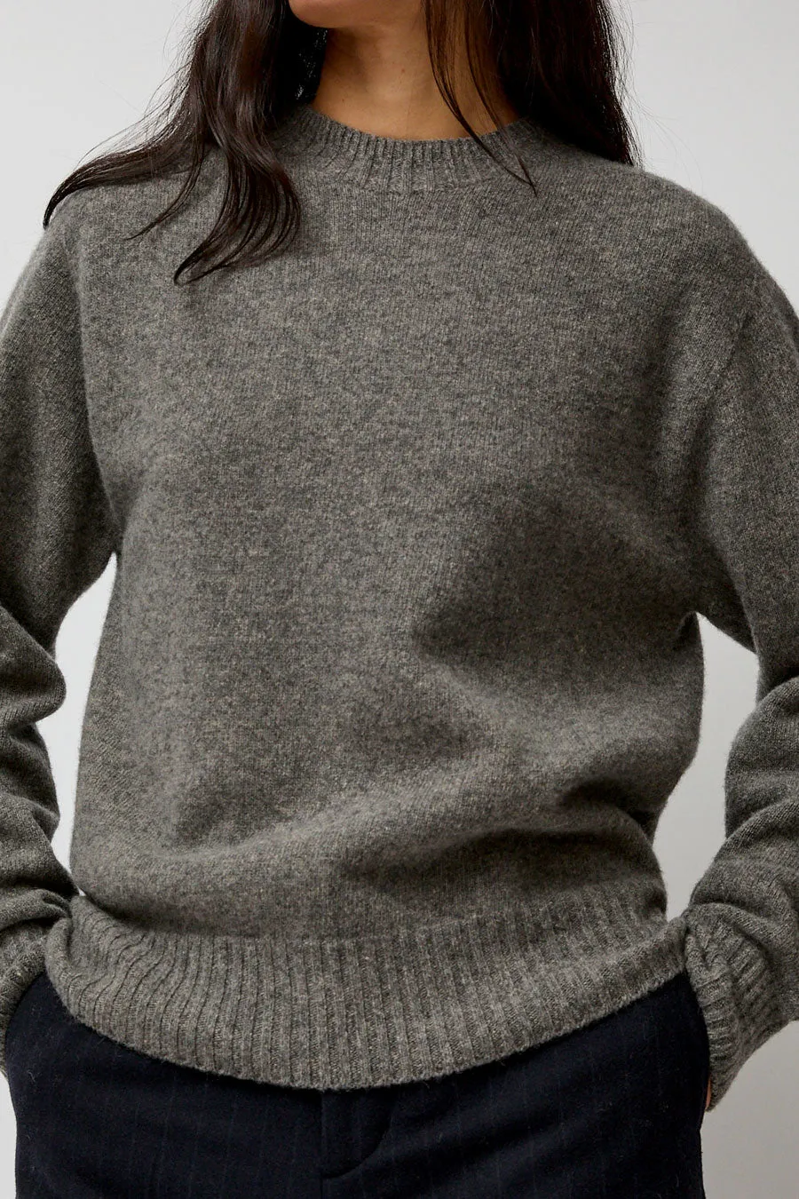 TONYWACK Cashmere Saddle Neck Sweater in Warm Grey sold by No. 6 product image thumbnail 3