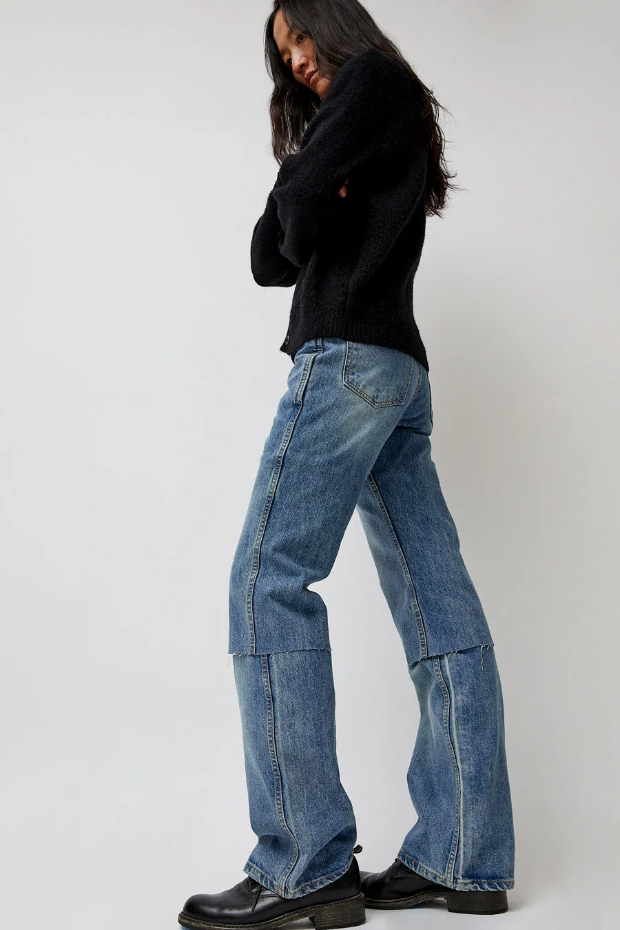 TONYWACK Layered Denim Jeans in Washed Blue sold by No. 6 product image thumbnail 2
