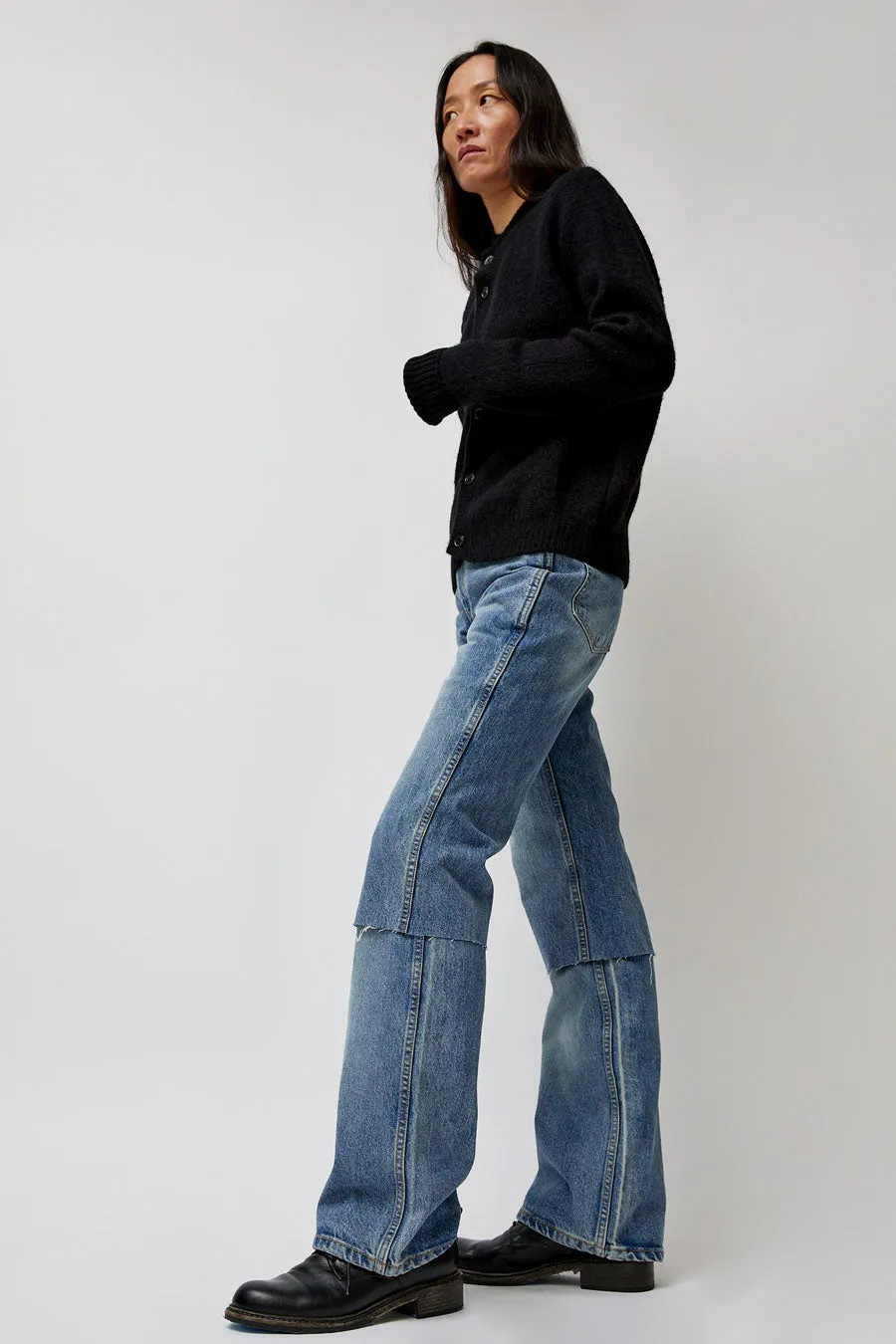 TONYWACK Layered Denim Jeans in Washed Blue sold by No. 6 product image thumbnail 3