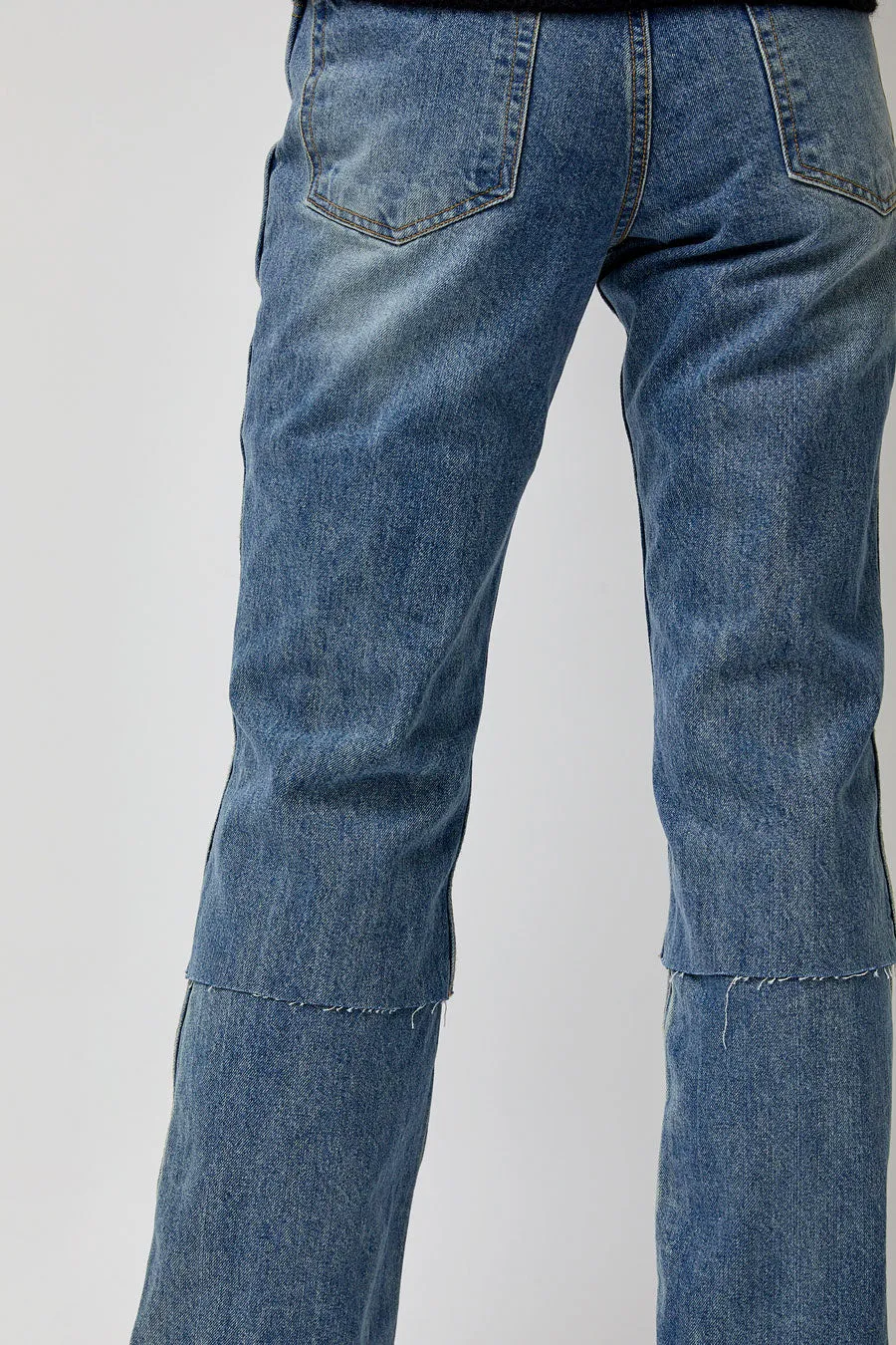 TONYWACK Layered Denim Jeans in Washed Blue sold by No. 6 product image thumbnail 4