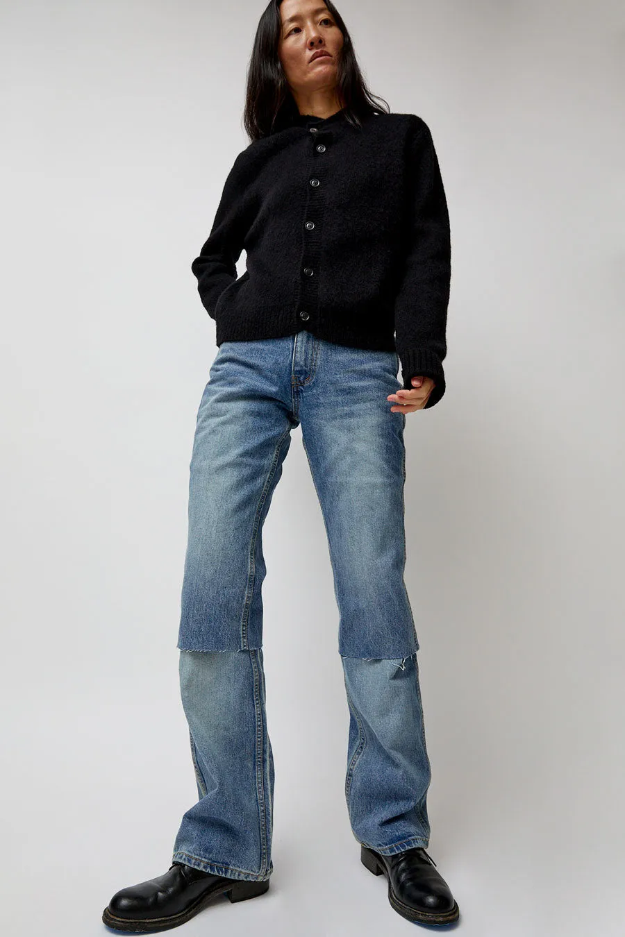 TONYWACK Layered Denim Jeans in Washed Blue sold by No. 6