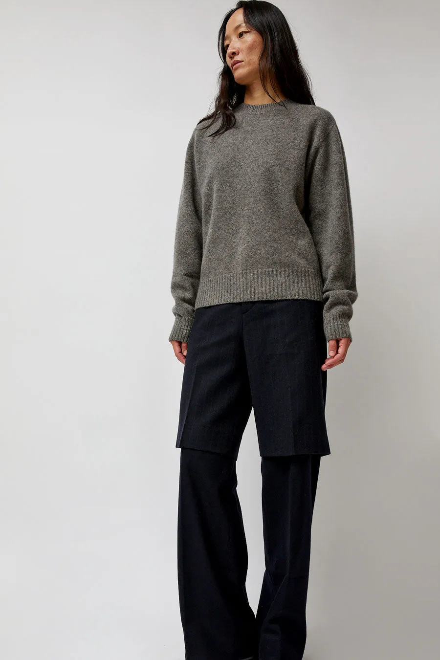 TONYWACK Virgin Wool Layered Trousers in Navy Pinstripe sold by No. 6 product image thumbnail 2
