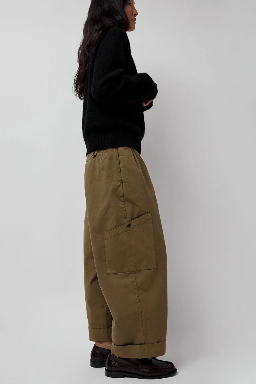 YMC Grease Trouser in Olive sold by No. 6 product image thumbnail 5