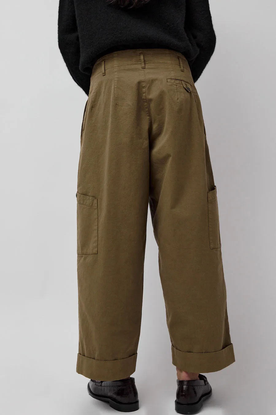 YMC Grease Trouser in Olive sold by No. 6 product image thumbnail 4