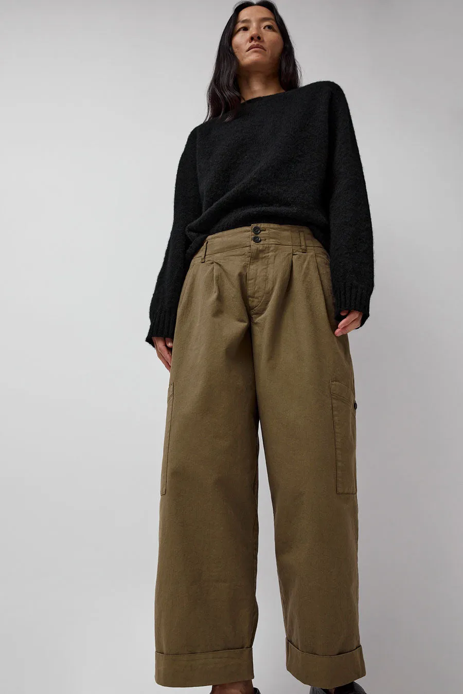 YMC Grease Trouser in Olive sold by No. 6 product image thumbnail 2