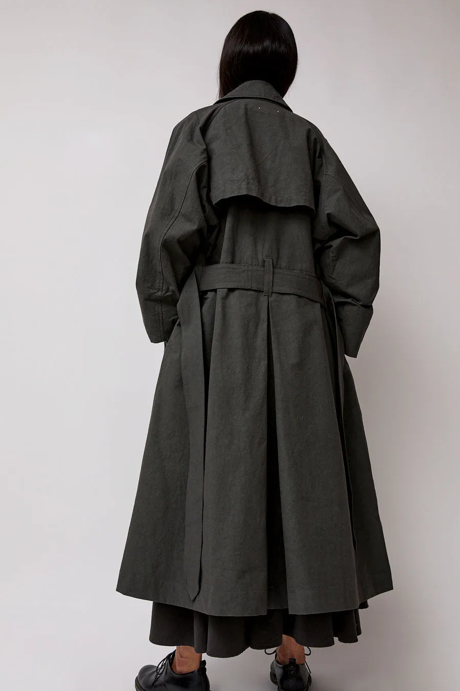 Black Crane Unisex Coat in Slate sold by No. 6 product image thumbnail 5