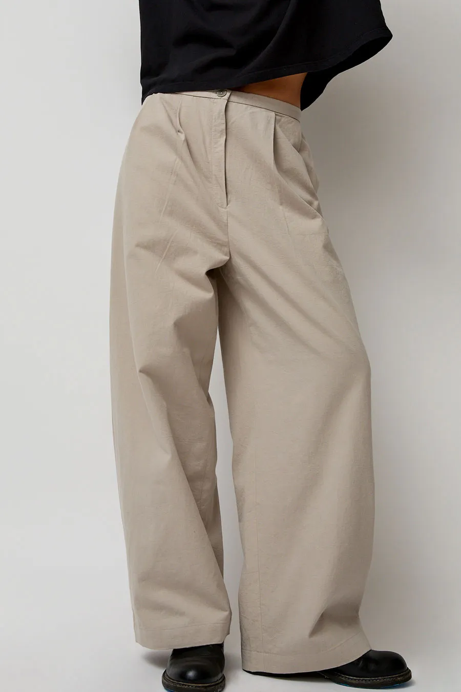 Black Crane Straight Trousers in Cement sold by No. 6 product image thumbnail 2