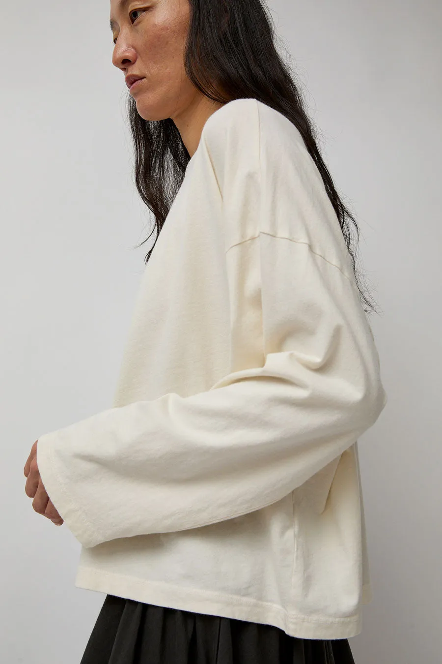 Black Crane Loose Long Sleeve Tee in Ivory sold by No. 6 product image thumbnail 2