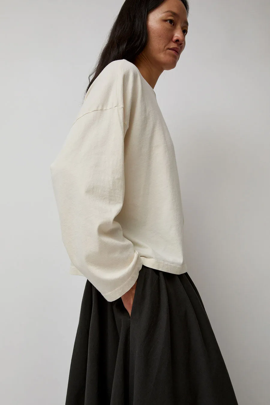 Black Crane Loose Long Sleeve Tee in Ivory sold by No. 6 product image thumbnail 5