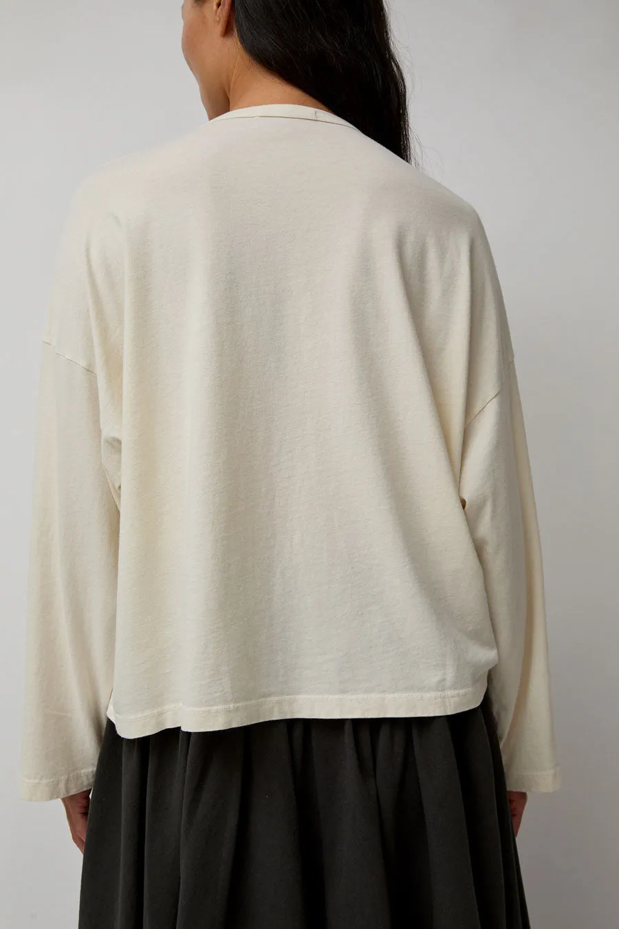 Black Crane Loose Long Sleeve Tee in Ivory sold by No. 6 product image thumbnail 4