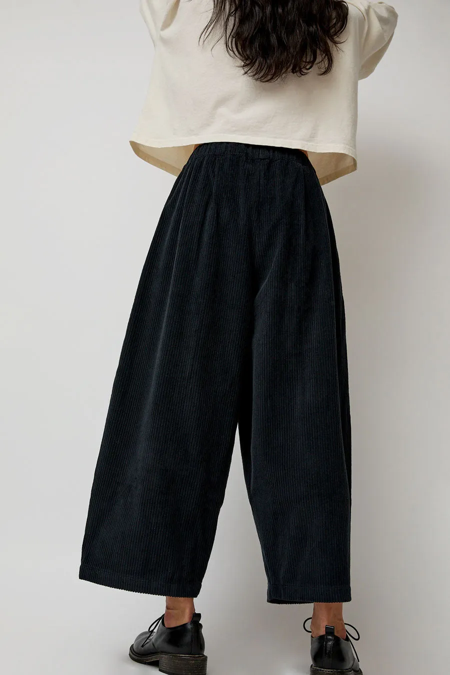Black Crane Corduroy Unisex Wide Pants in Dark Grey sold by No. 6 product image thumbnail 4