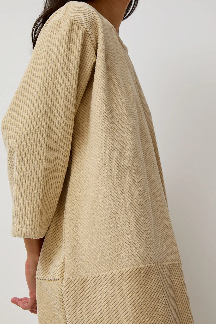 Black Crane Corduroy Radient Dress in Ivory sold by No. 6 product image thumbnail 3