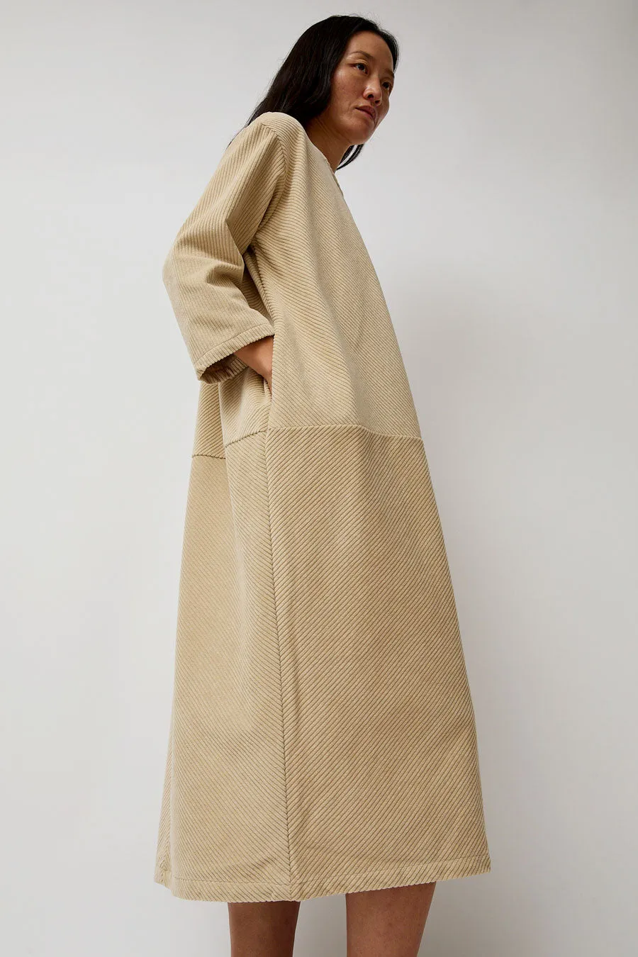 Black Crane Corduroy Radient Dress in Ivory sold by No. 6 product image thumbnail 2