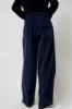 Mijeong Park Thin Corduroy Wide Leg Pants in Navy sold by No. 6