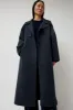 Mijeong Park Handmade Long Wool Coat in Blue Navy sold by No. 6