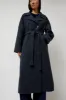Mijeong Park Handmade Long Wool Coat in Blue Navy sold by No. 6