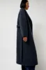 Mijeong Park Handmade Long Wool Coat in Blue Navy sold by No. 6