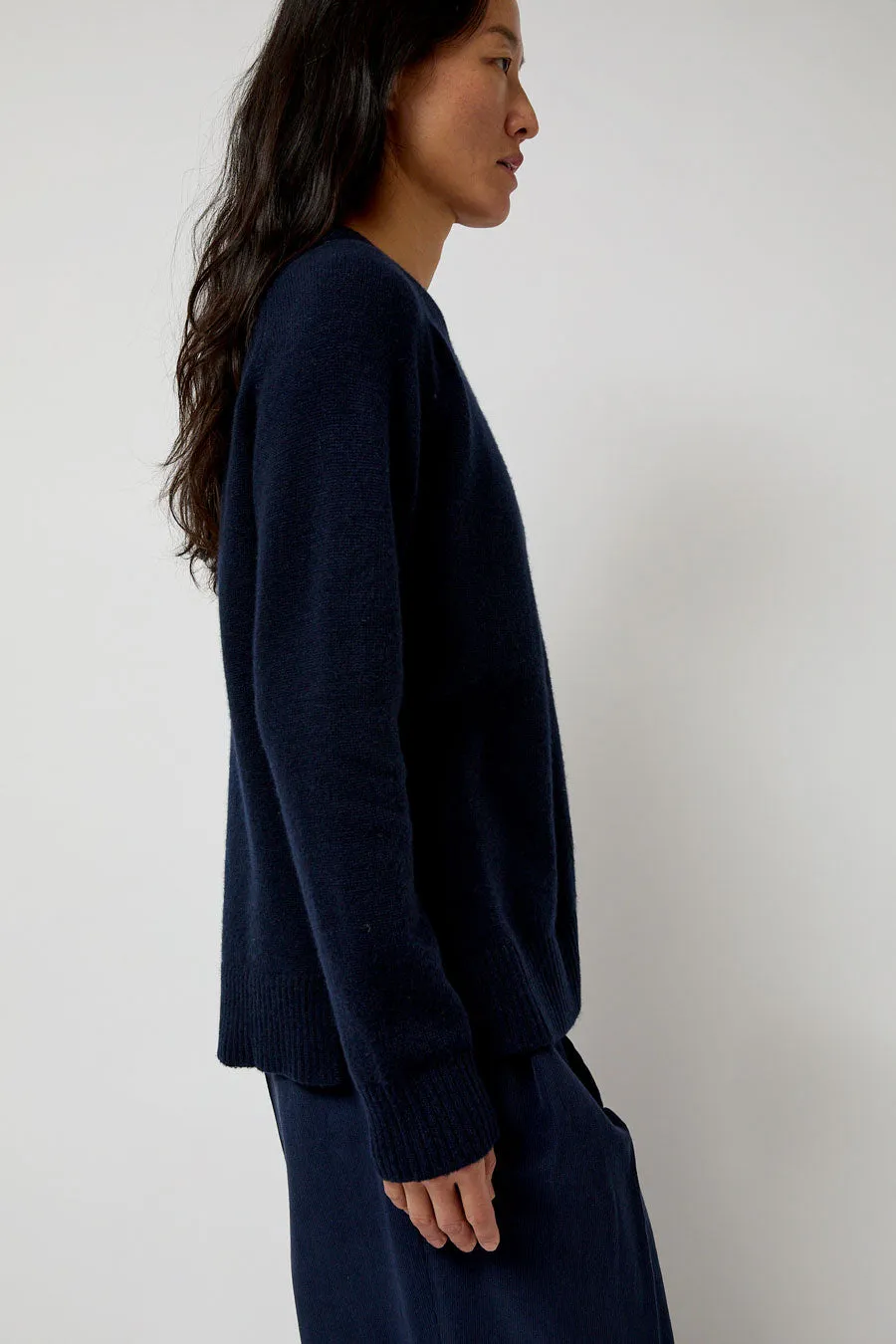 Mijeong Park Cashmere Blend Crewneck Knit in Navy sold by No. 6 product image thumbnail 3