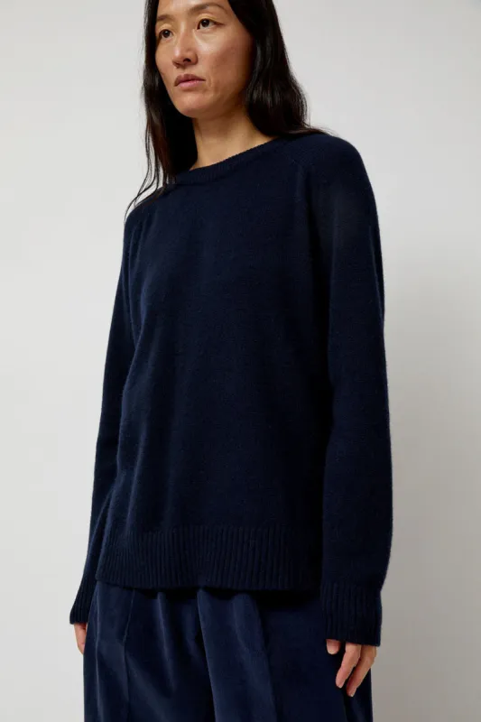 Mijeong Park Cashmere Blend Crewneck Knit in Navy sold by No. 6