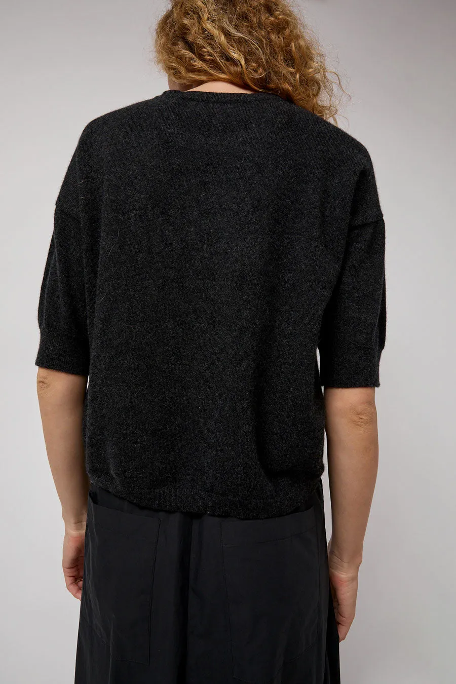Modern Weaving Cashmere Boyfriend Tee in Black Melange sold by No. 6 product image thumbnail 5