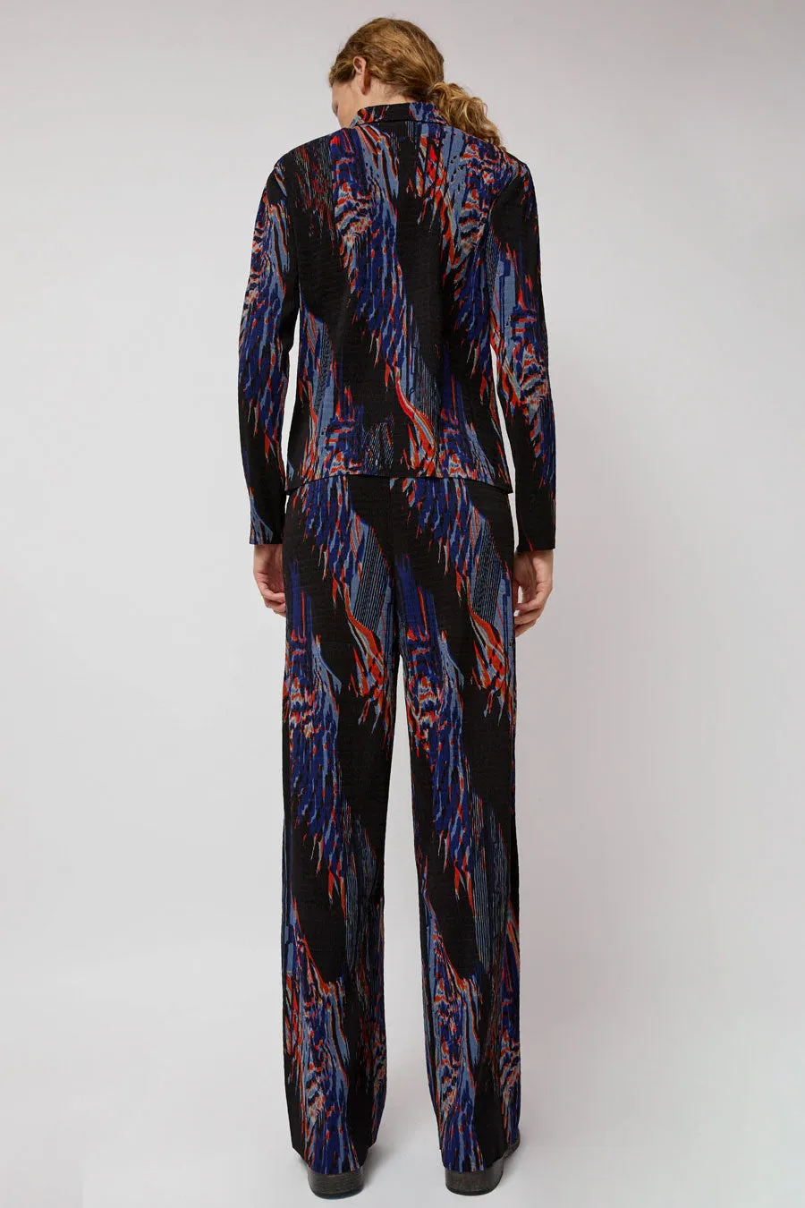 Henrik Vibskov Silhouette Plisse Pant in Blue Shadow Wing sold by No. 6 product image thumbnail 5