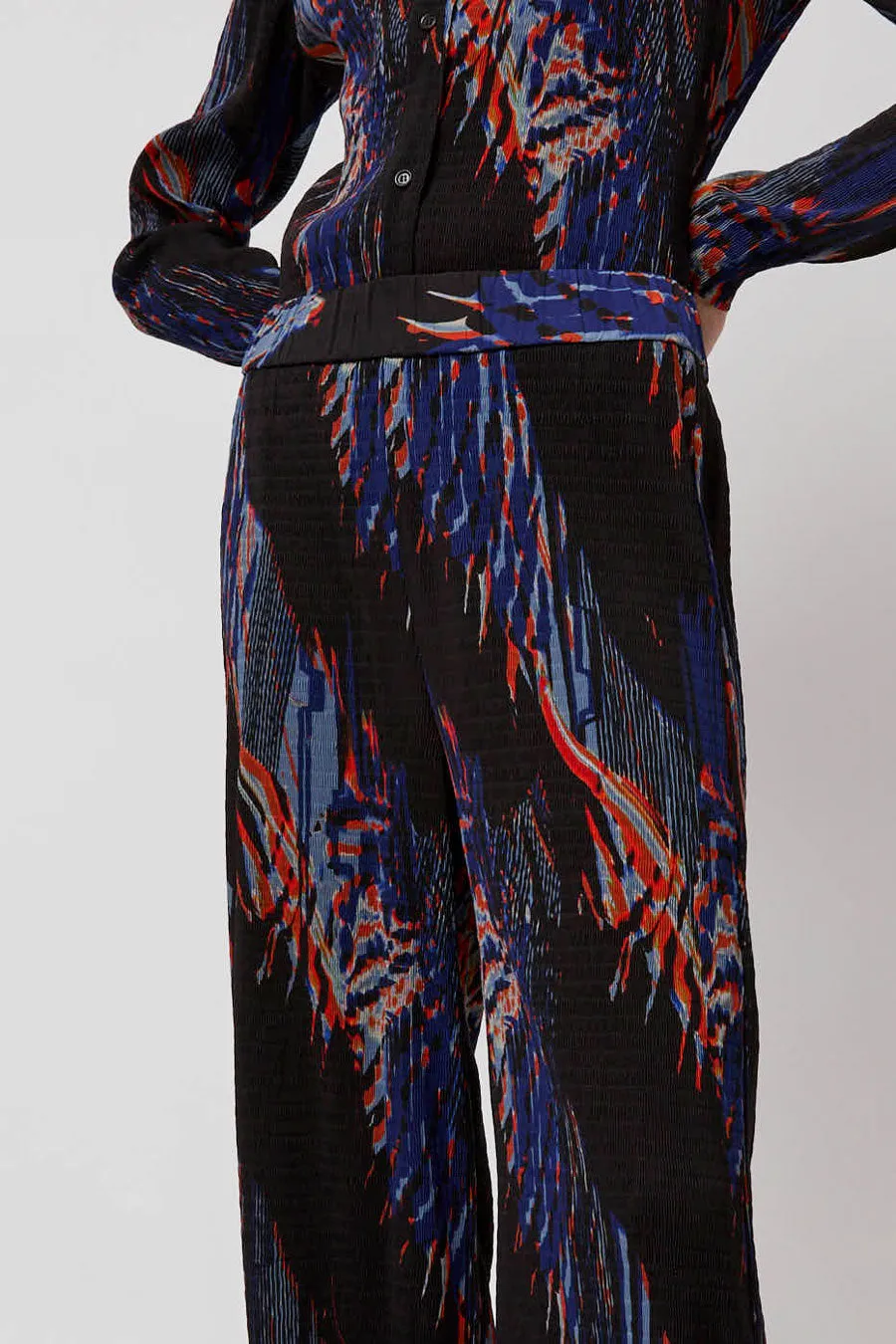 Henrik Vibskov Silhouette Plisse Pant in Blue Shadow Wing sold by No. 6 product image thumbnail 2