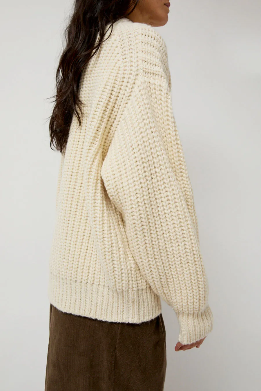 Atelier Delphine Alpaca Rib Sweater in Cream sold by No. 6 product image thumbnail 5