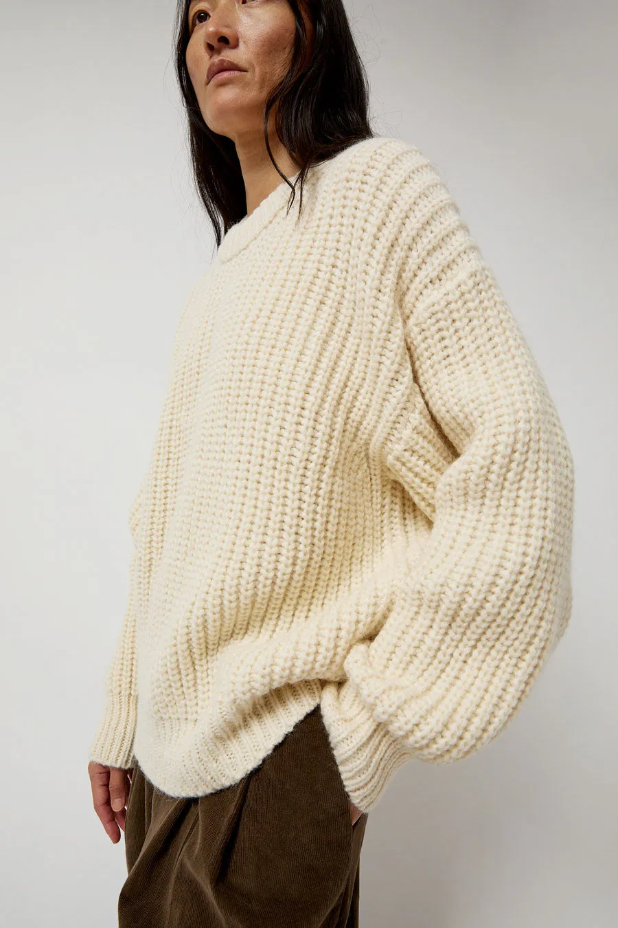Atelier Delphine Alpaca Rib Sweater in Cream sold by No. 6 product image thumbnail 3