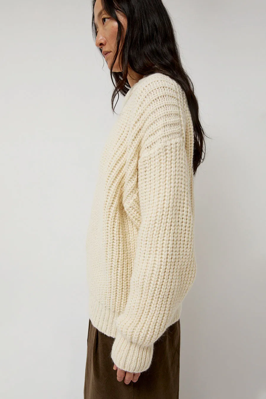 Atelier Delphine Alpaca Rib Sweater in Cream sold by No. 6 product image thumbnail 4