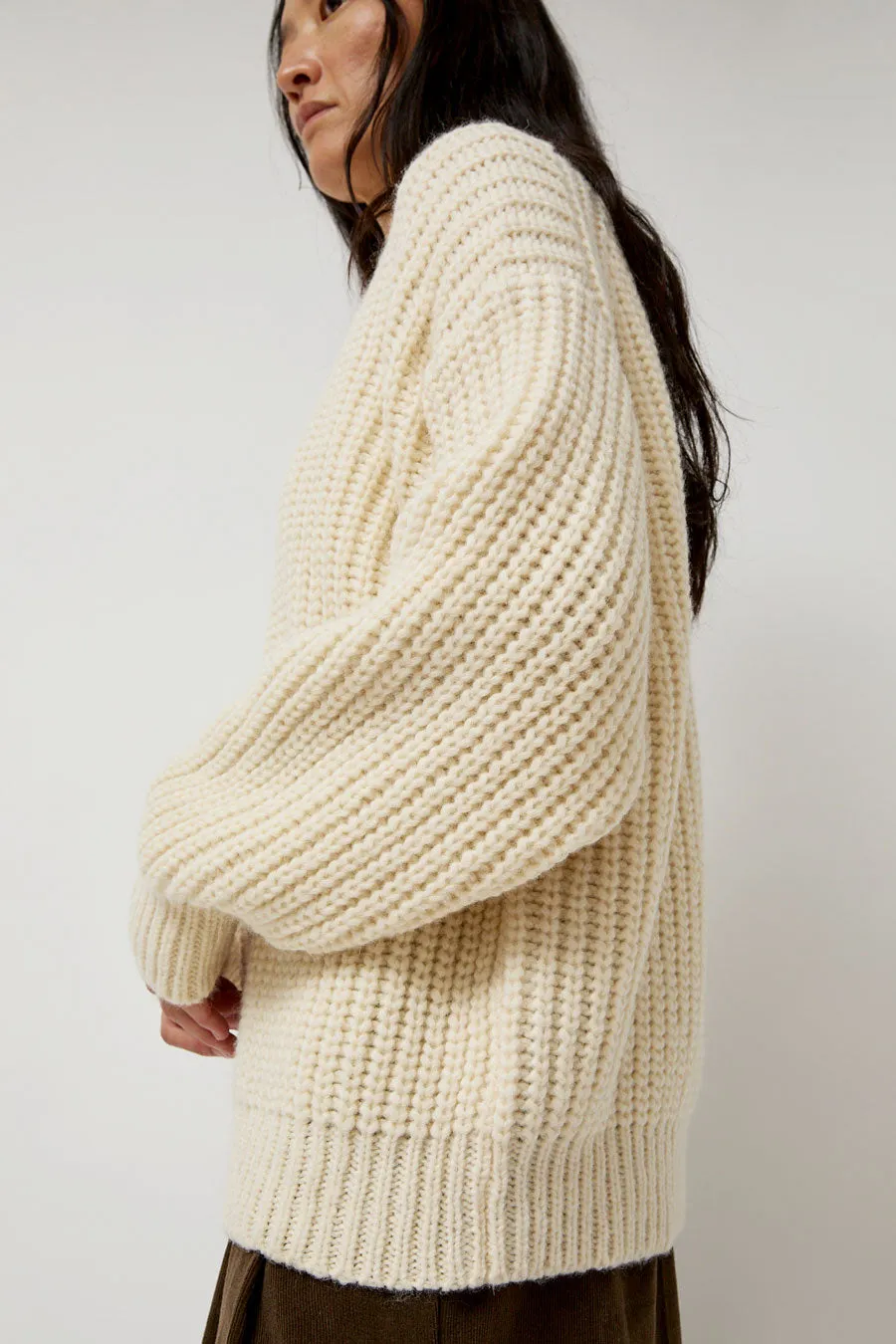 Atelier Delphine Alpaca Rib Sweater in Cream sold by No. 6 product image thumbnail 2