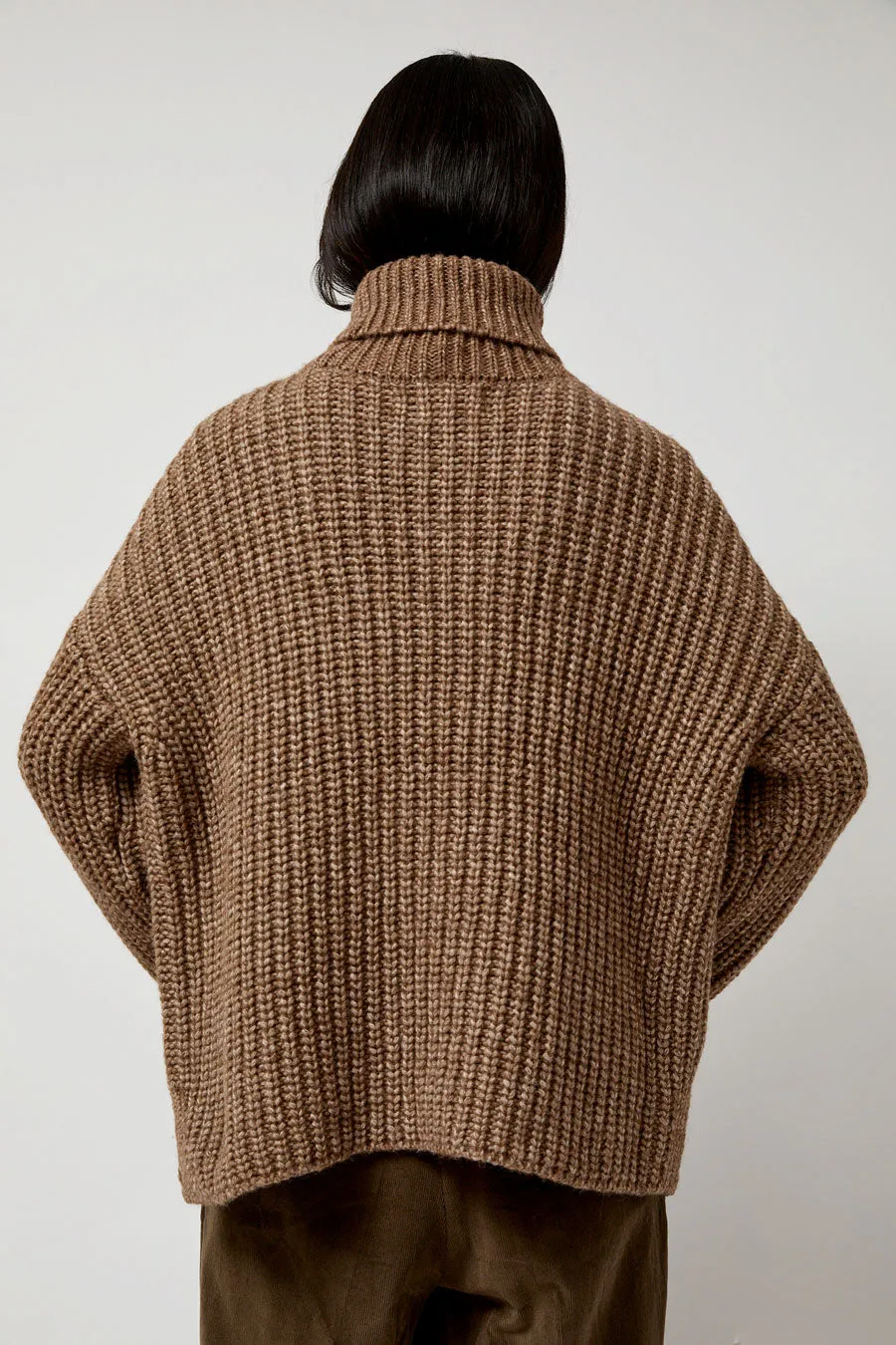 Atelier Delphine Alpaca Rib Turtleneck in Brown sold by No. 6 product image thumbnail 5