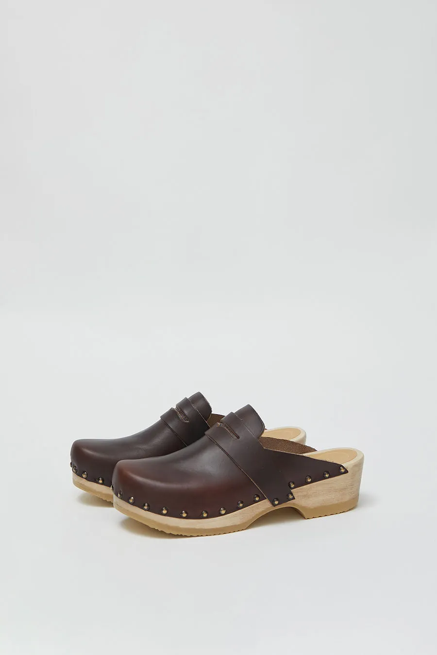 No.6 Charlotte Studded Clog on Low Base in Oxblood sold by No. 6 product image thumbnail 2