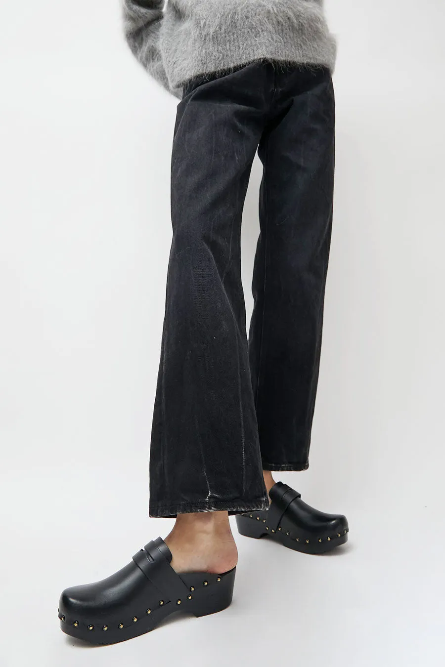 No.6 Charlotte Studded Clog on Low Base in Jet on Black Base sold by No. 6 product image thumbnail 3