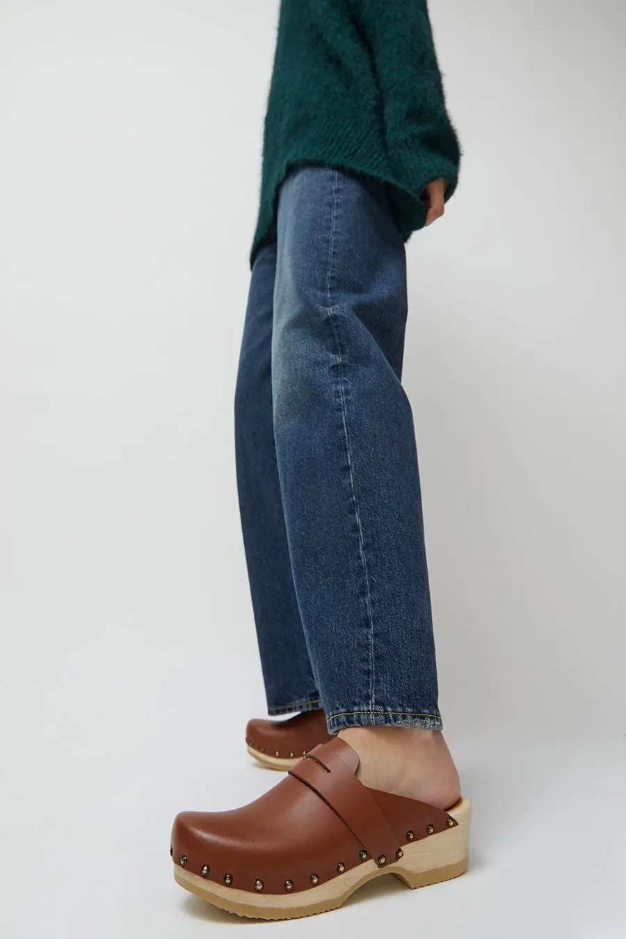 No.6 Charlotte Studded Clog on Low Base in British Tan sold by No. 6 product image thumbnail 3