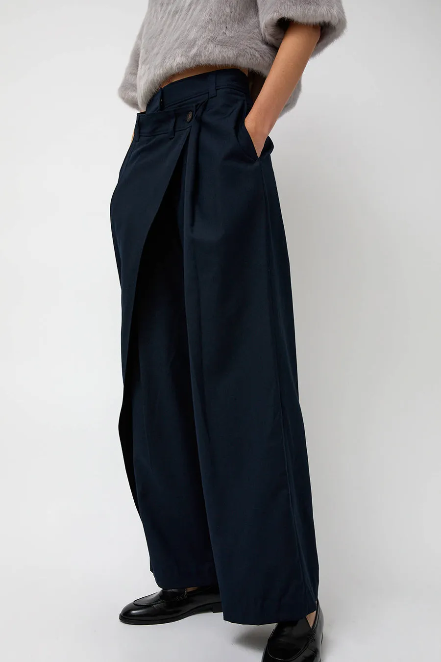 épingler Wool Wrapped Slacks in Navy sold by No. 6 product image thumbnail 2