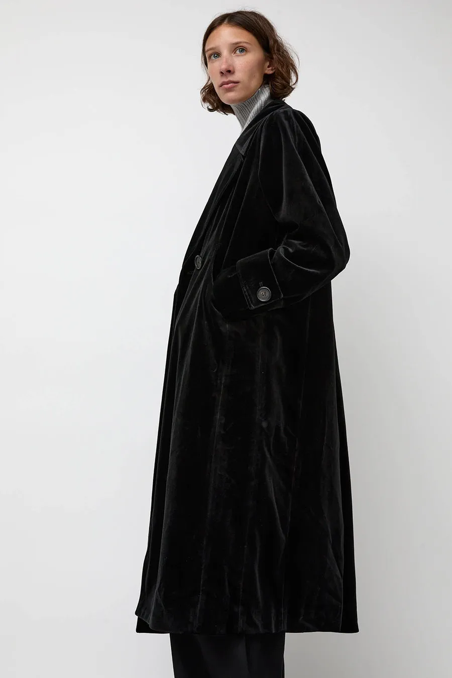 épingler Trigonal Fall Coat in Black Velvet sold by No. 6 product image thumbnail 4