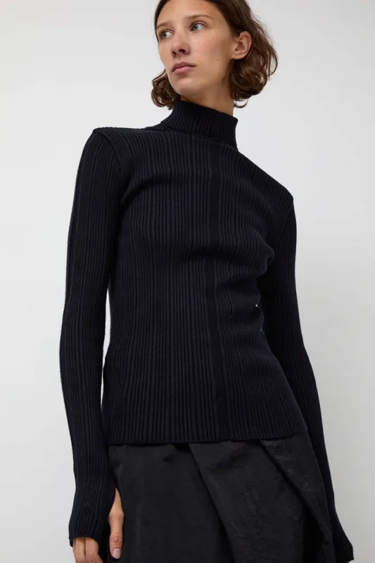 épingler Inner Pleats Pola Knit in Navy made by No. 6