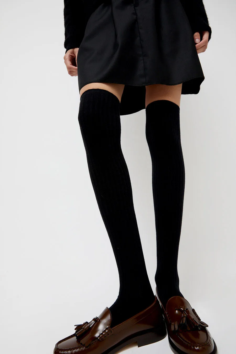 Baserange Overknee Socks in Black sold by No. 6