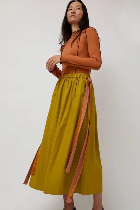Baserange Cena Skirt in Sophos Green made by Baserange