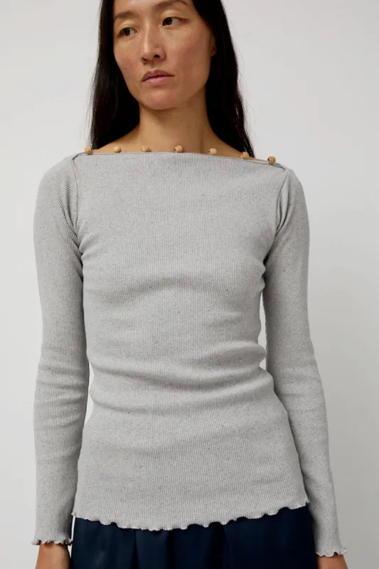 Baserange Tav Long Sleeve in Grey Melange made by Baserange