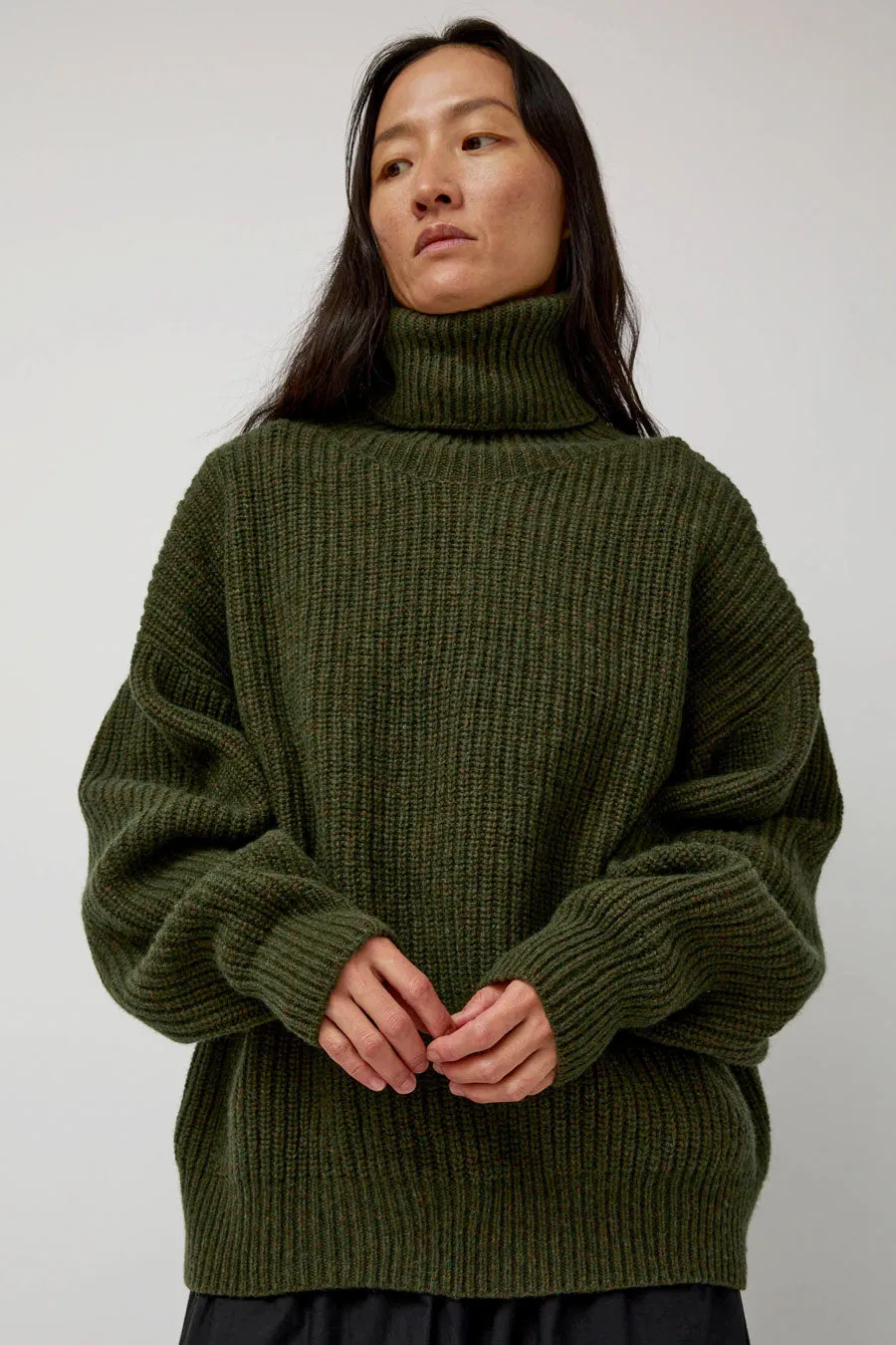 Baserange Mea Turtleneck in Forest sold by No. 6